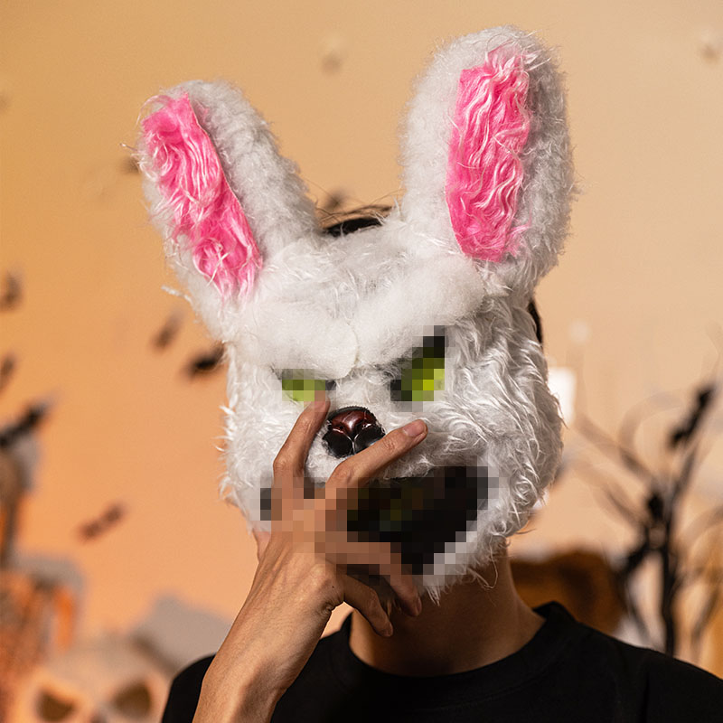 万圣节道具派对装饰兔子面具