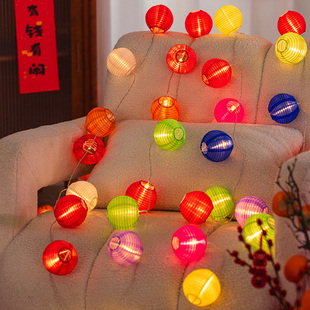 2026新款福字led小红灯笼灯串发光灯带装饰彩灯春节过年室内布置