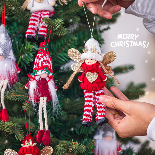 圣诞节天使老人挂件商场摆件