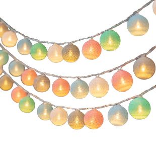 彩灯氛围灯led摆摊灯闪灯串灯露营灯带网红房间装饰布置小棉球灯