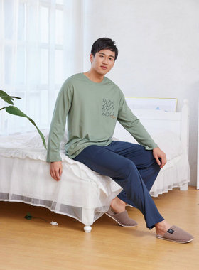 新一系XJ52595新1系春夏男士长袖长裤休闲可外穿睡衣家居服套装