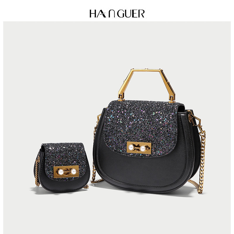 [Buy 1 Get 1 FREE] HANGUER & CK Starry Sky Pig Bag 2020 new pattern Limited Western style chain Inclined shoulder bagin the Leather/Lady bags/Men's bag, Chest pack category - from Buy2taobao.com to provide professional Taobao agent buy service