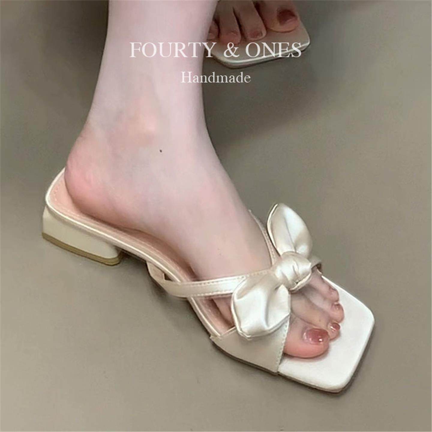 羊皮版！法式复古方头高跟凉鞋女2025新款气质细跟露趾凉拖鞋外穿