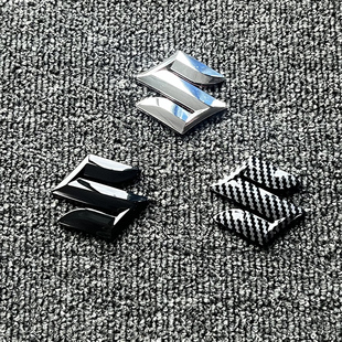 适用于长安铃木奥拓天语SX4雨燕锋驭锐骑改装方向盘标贴车标