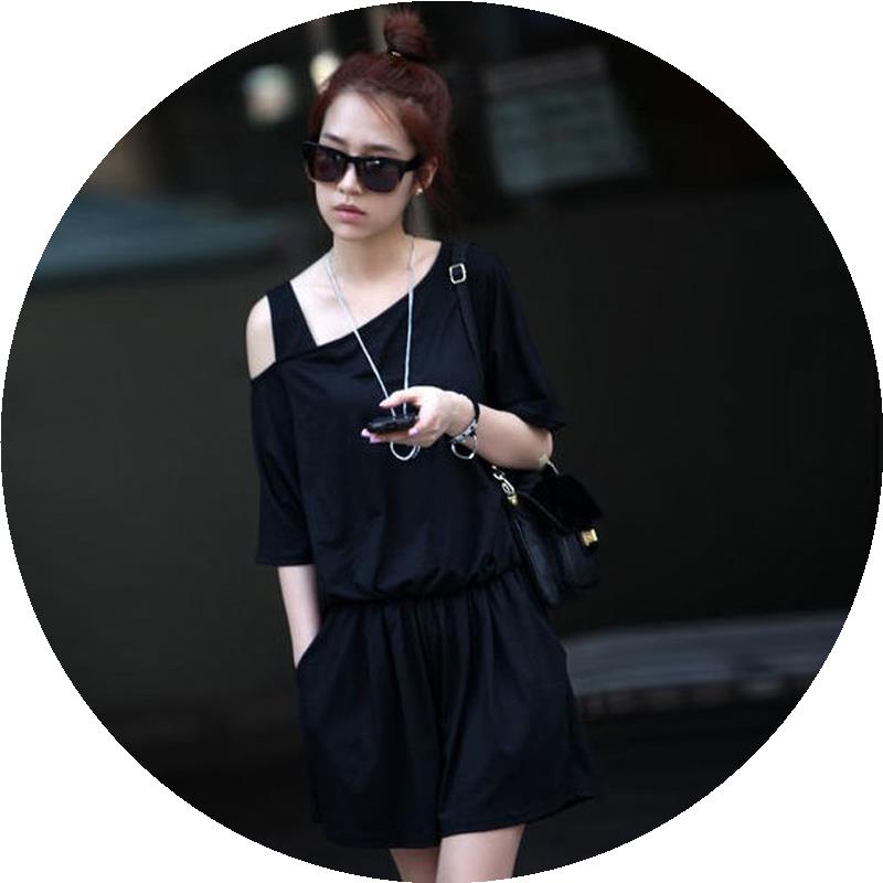 夏背带露肩宽松阔腿连体裤衣服热裤女大码时尚休闲连身连衣短裤裙|ruв категории Женская одежда, брюки, брюки - от Buy2taobao.com для оказания профессиональной услуги покупки агента Taobao