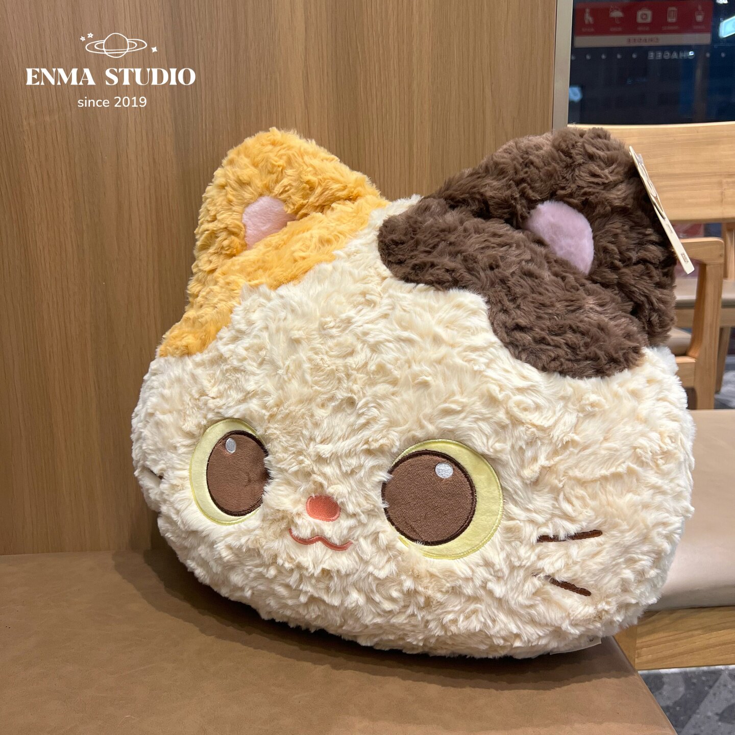 ENMA STUDIO正版三花猫抱枕黑猫靠垫沙发靠枕宿舍睡觉枕头礼物女图片