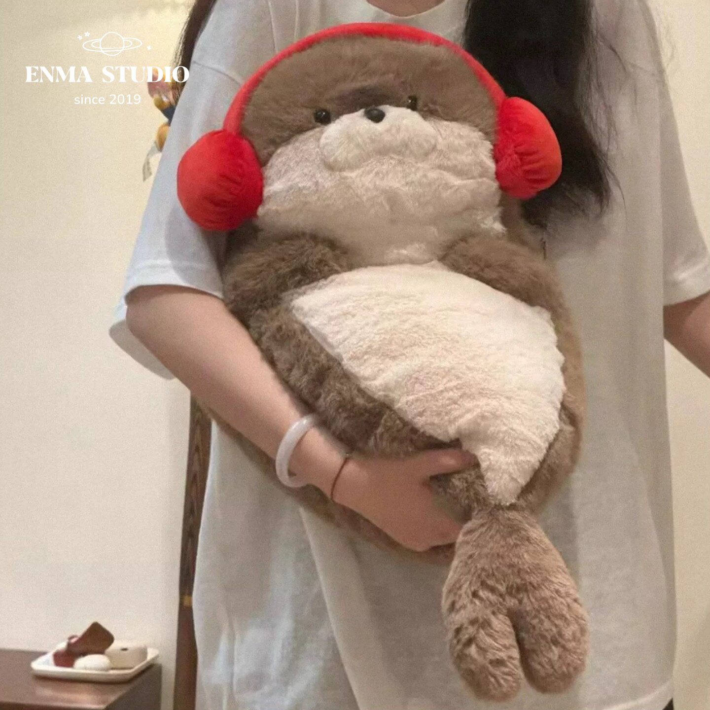 ENMA STUDIO正版海豹毛绒玩具睡觉抱枕可爱海獭玩偶柔软公仔礼物