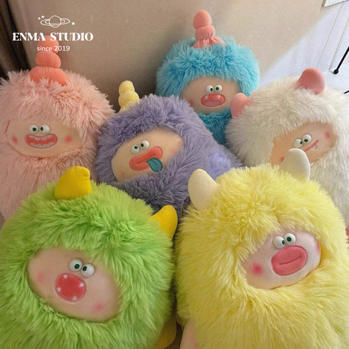 创意长毛小怪兽玩偶丑萌毛绒玩具