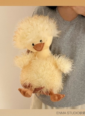ENMA STUDIO潦草炸毛哎鸭鸭可爱毛绒公仔儿童玩具娃娃女生日礼物