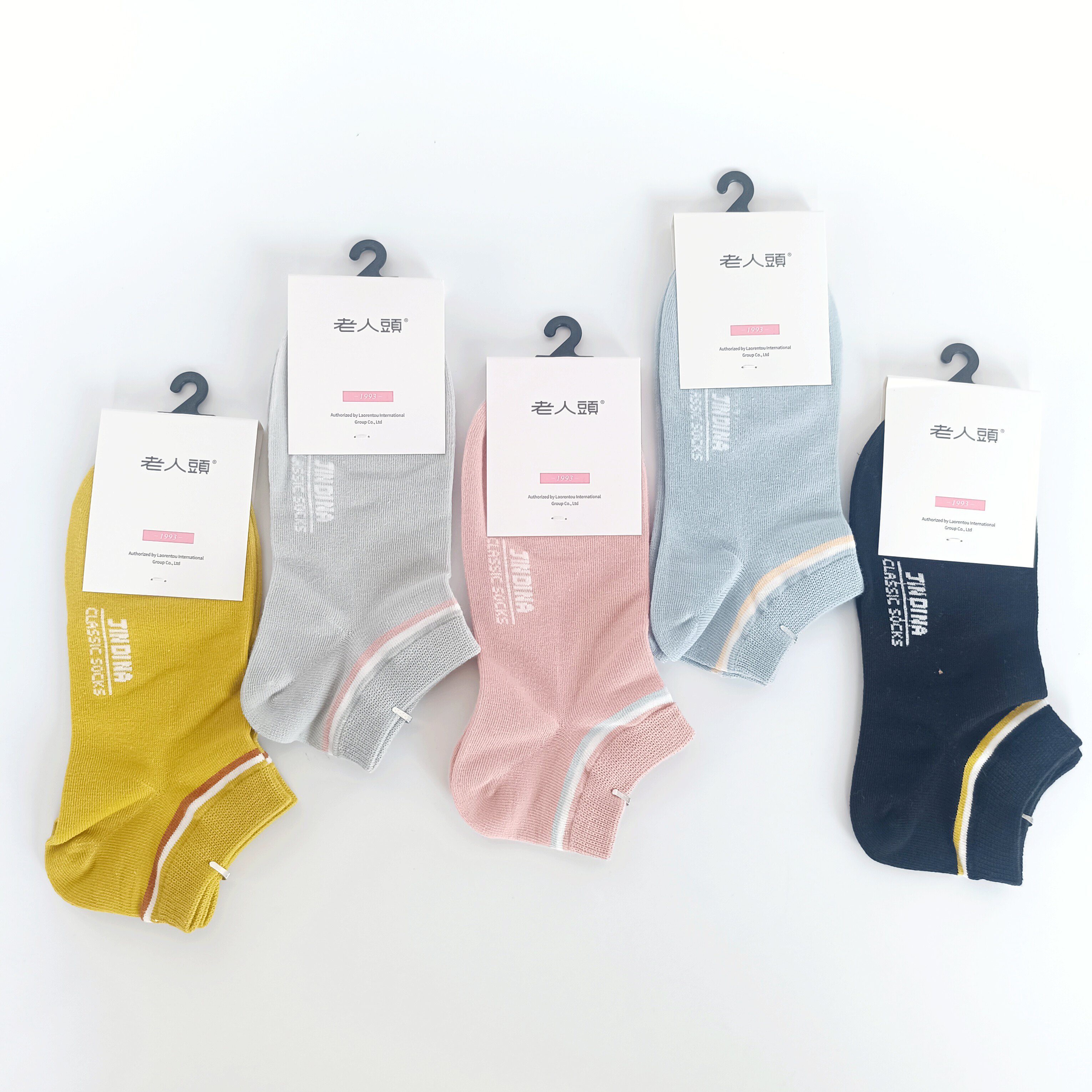 5双老人头袜子女士短筒竹纤维防臭吸汗透气运动休闲低帮浅口船袜