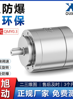QMY0.3叶片式高速防爆欧旭气动马达 小型工业级强力无级调速正反