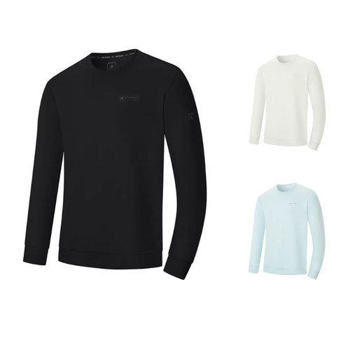 特步男子套头卫衣2026春季新款针织休闲内搭男上衣974129 920042