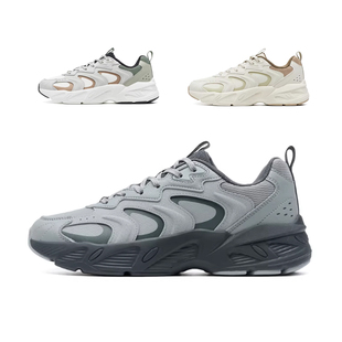 特步男鞋休闲鞋2026春季新款防滑皮面户外鞋老爹鞋974119 320038