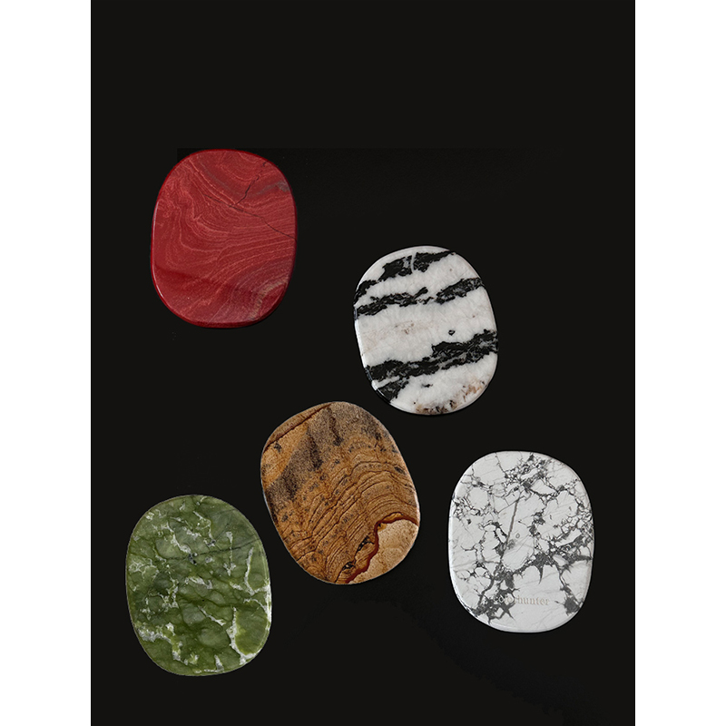 colorhunter 石头杯垫天然石材隔热垫首饰盘桌面摆件咖啡茶杯垫