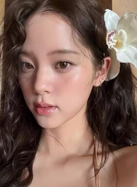 欧阳娜娜同款白色蝴蝶兰仿真花朵发夹女高级感度假风鲨鱼夹发卡