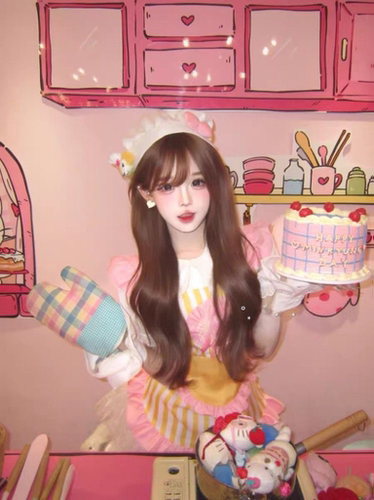美少女征服厨房粉嫩小厨娘围裙COS服装漫展Lolita洛丽塔女仆装