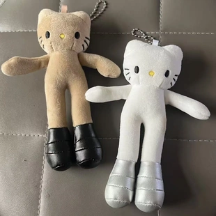 裸娃kt挂件长腿黑皮HelloKitty挂件毛绒玩偶挂饰可搭配衣服配饰
