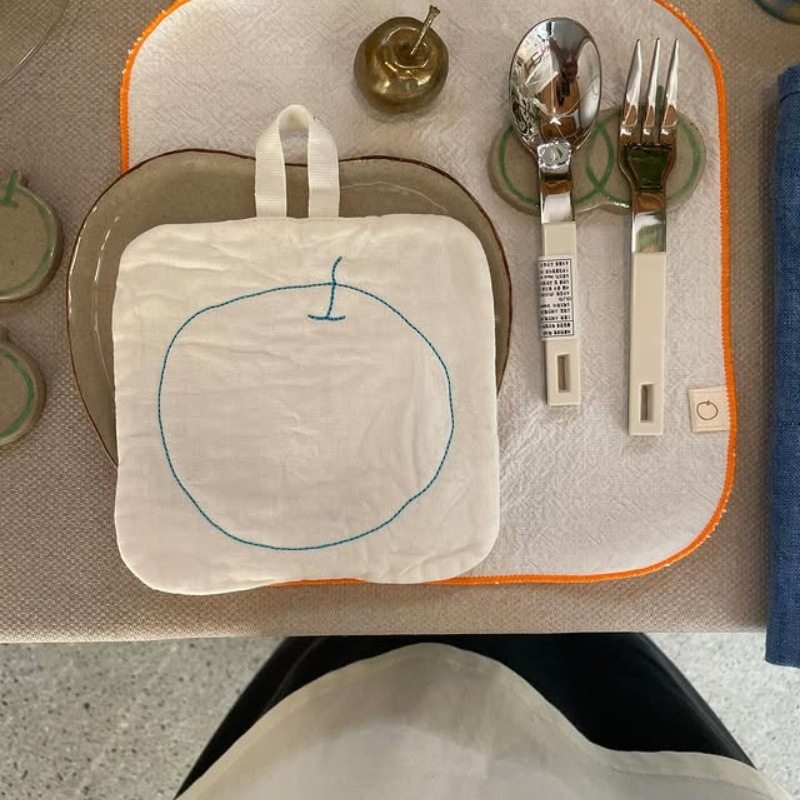 可爱ins隔热垫苹果刺绣擦手巾伴手礼厨房抹布吸水方巾棉杯垫茶垫,家庭/个人清洁工具,厨房擦手巾,淘宝优惠券,粉丝福利购,淘宝优惠卷