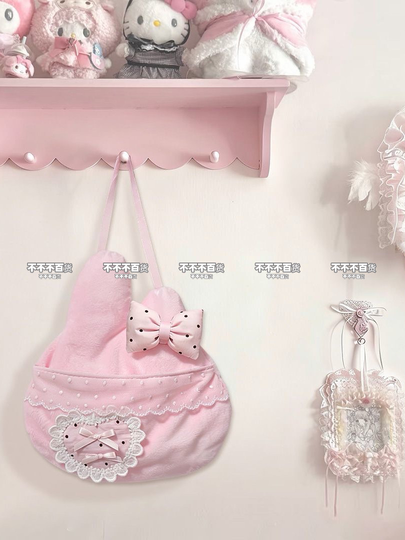 可爱挂墙式收纳挂袋粉色蝴蝶结家用挂袋卧室宿舍少女心收纳袋房间,收纳整理,收纳挂袋,淘宝优惠券,粉丝福利购,淘宝优惠卷