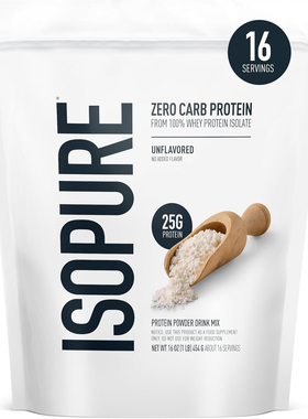美国洛杉矶直邮Isopure Zero Carb 100% 纯乳清蛋白分离粉无乳糖