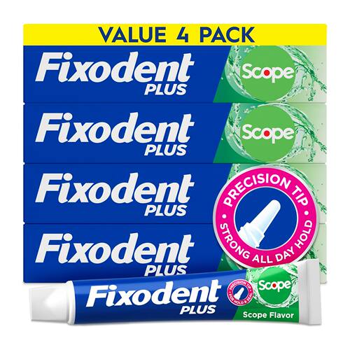 美国洛杉矶直邮Fixodent Plus薄荷味 强力假牙胶水持久的笑容稳固