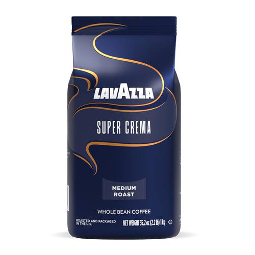 美国洛杉矶直邮Lavazza Super Crema 整颗咖啡豆中度浓缩咖啡烘焙