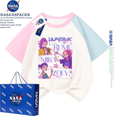 NASA联名kpop demonhunters猎魔女团鲁米佐伊卡通短袖t恤打底衫潮