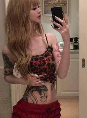 美式辣妹红色低腰褶皱复古打底花苞裤夏季新款性感迷你BM超短裤