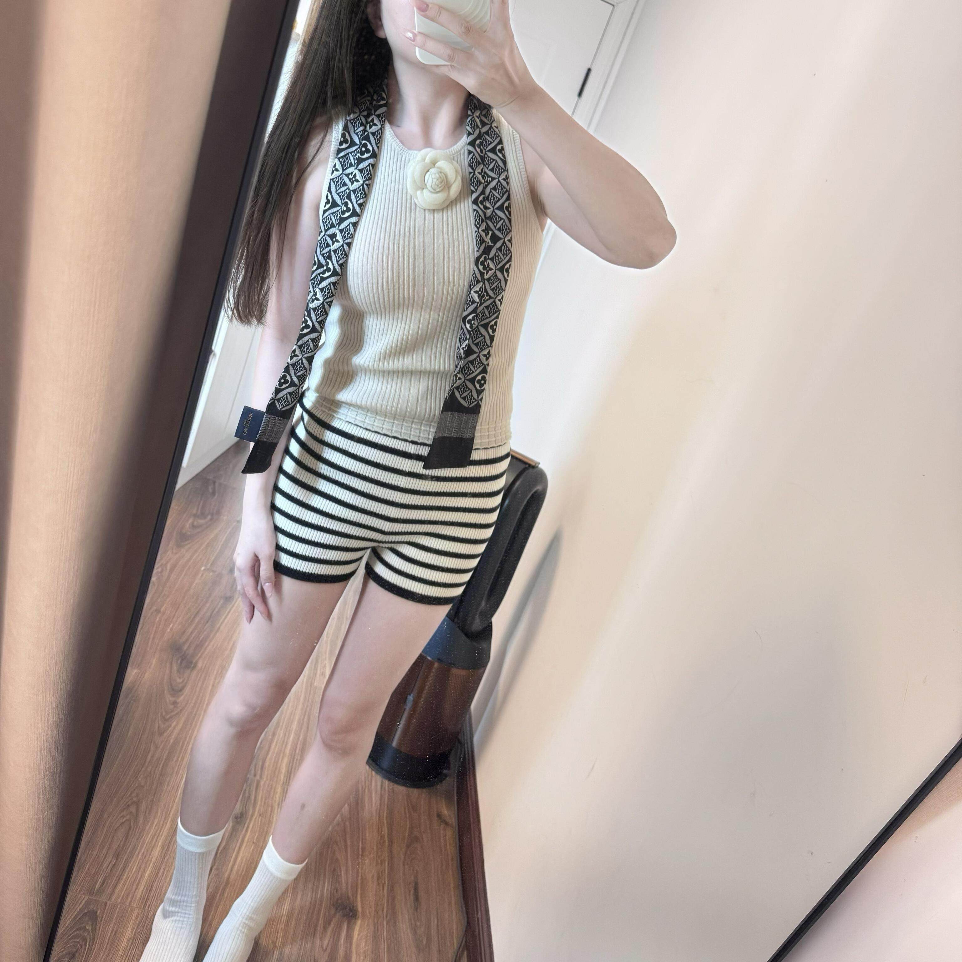 韩系复古条纹针织短裤女秋冬高腰休闲裤小众设计打底裤子毛线裤,女装/女士精品,休闲裤,淘宝优惠券,粉丝福利购,淘宝优惠卷