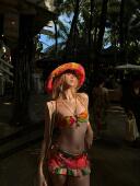 美式 性感百搭水果沙滩裙裤 复古低腰印花超短裙女2025夏季 新款