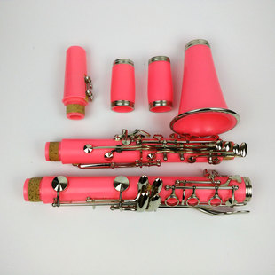 粉色单簧管 高档单簧管 降B调 ABS彩色黑管 黑管 学生初学者演奏