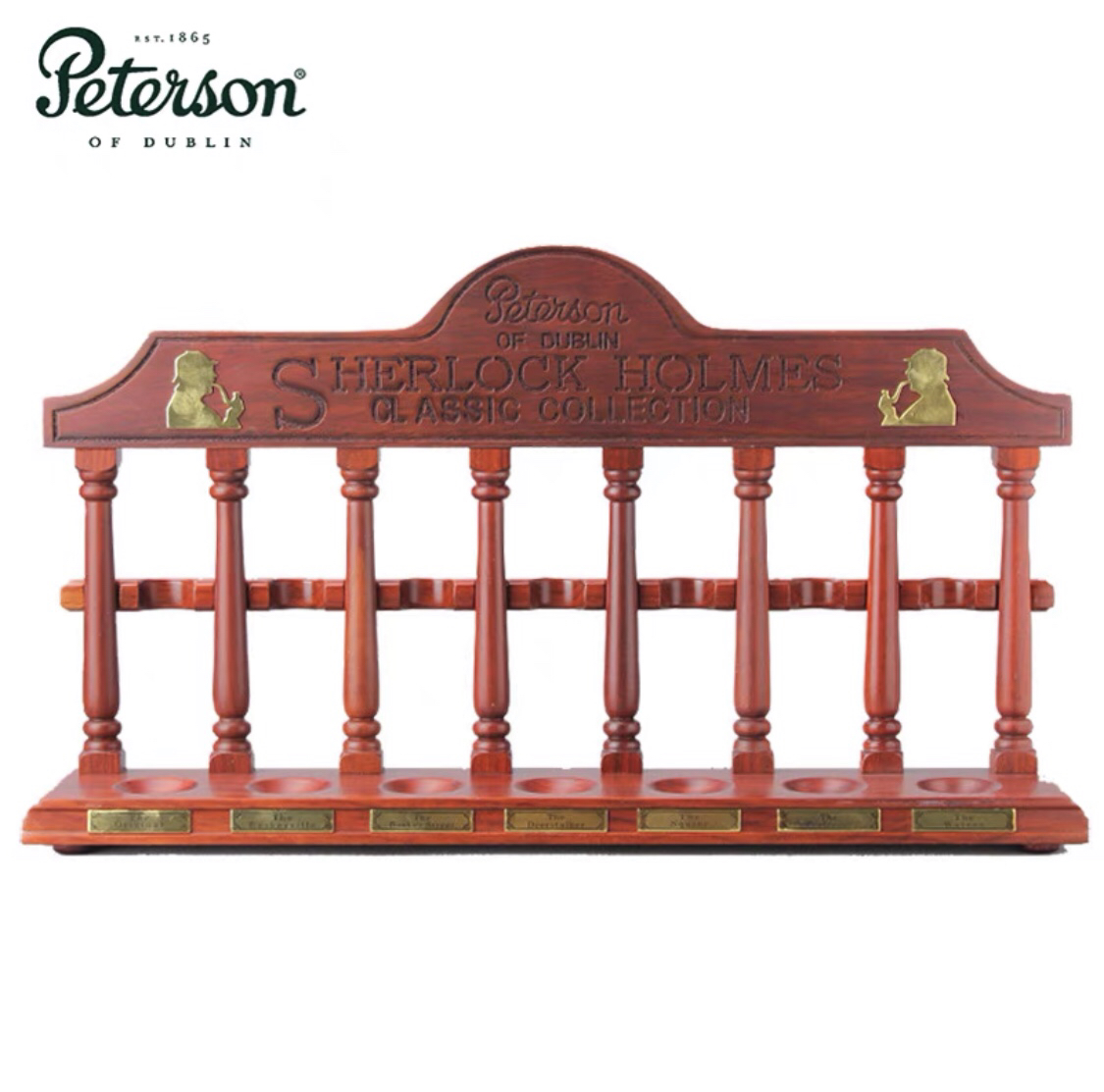 花梨木烟斗架实木男士收藏展示斗座手工立式支架子烟具配件