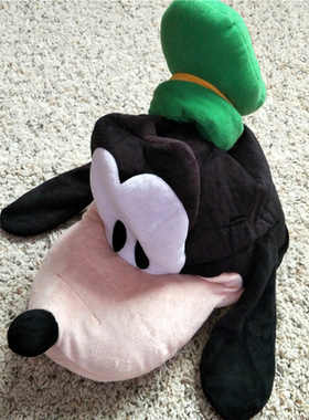 香港迪士尼卡通造型高飞毛绒公仔帽子高飞狗GOOFY玩偶帽子儿童 大