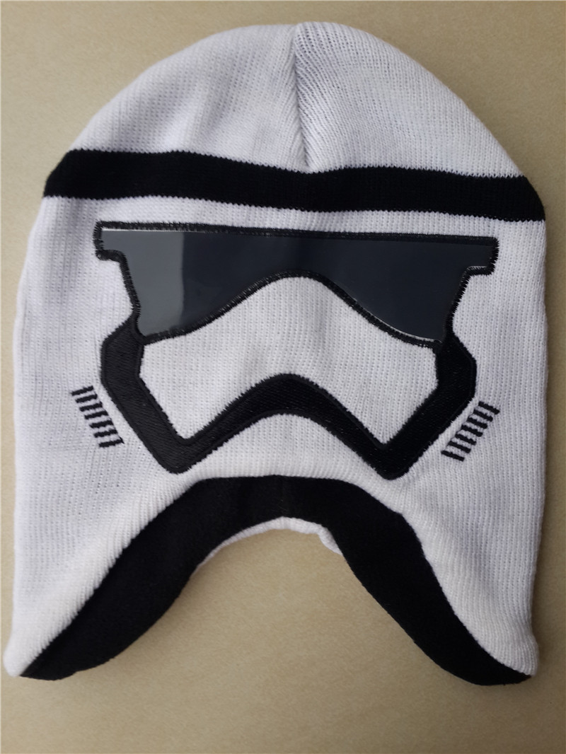 星球大战STAR WARS儿童帽子白兵风暴兵COS原力觉醒针织帽子毛线帽