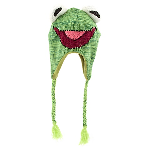 美国同款The Muppet Kermit Frog木偶秀科密特帽卡通毛线针织帽子