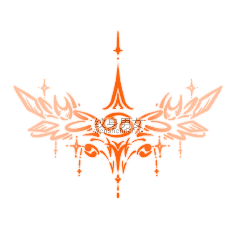 十二星座魅魔腹部腰部胸口性感纹身贴 巨蟹座