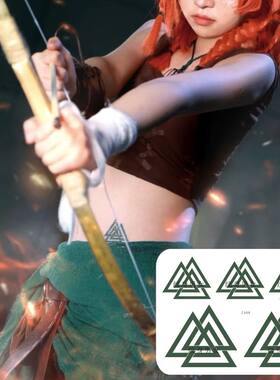 弓箭手第五人格游戏纹身贴 coser漫展妆娘角色扮演伯伦希尔cos