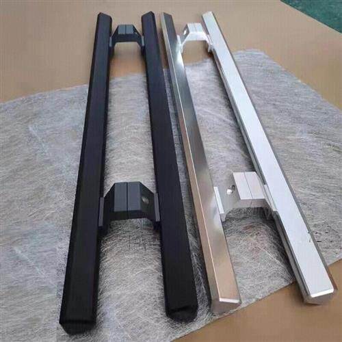 有框玻璃门把手铝合金玻璃门拉手大门把手包厢木门把手扶黑色拉丝