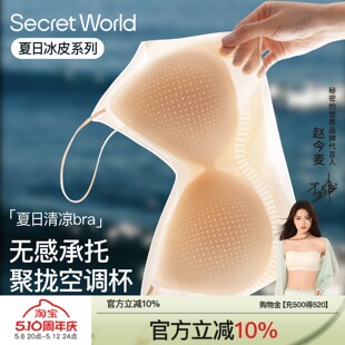secretworld内衣女小胸聚拢无痕隐形薄款凉感透气细肩带美背文胸