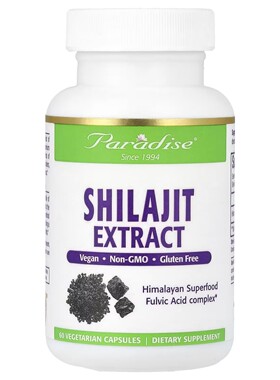 美国原装Paradise Herbs喜来芝Shilajit Extract草本植物提取60粒
