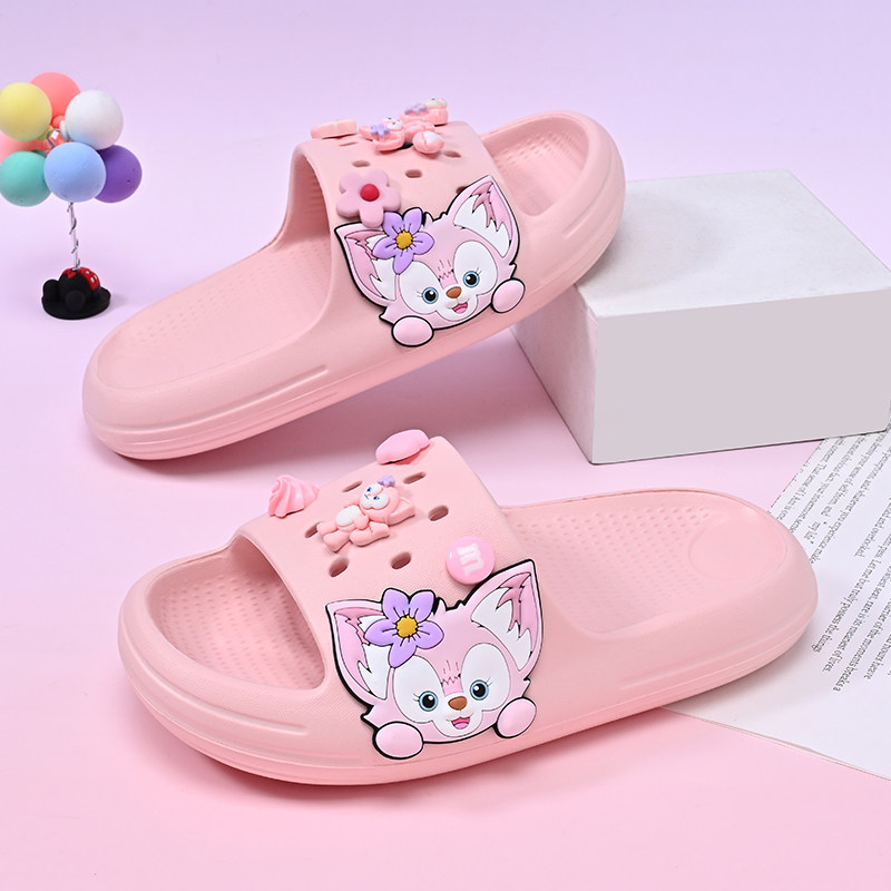 儿童拖鞋女童居家室内卡通公主可爱一字拖宝宝中大童软底防滑凉拖