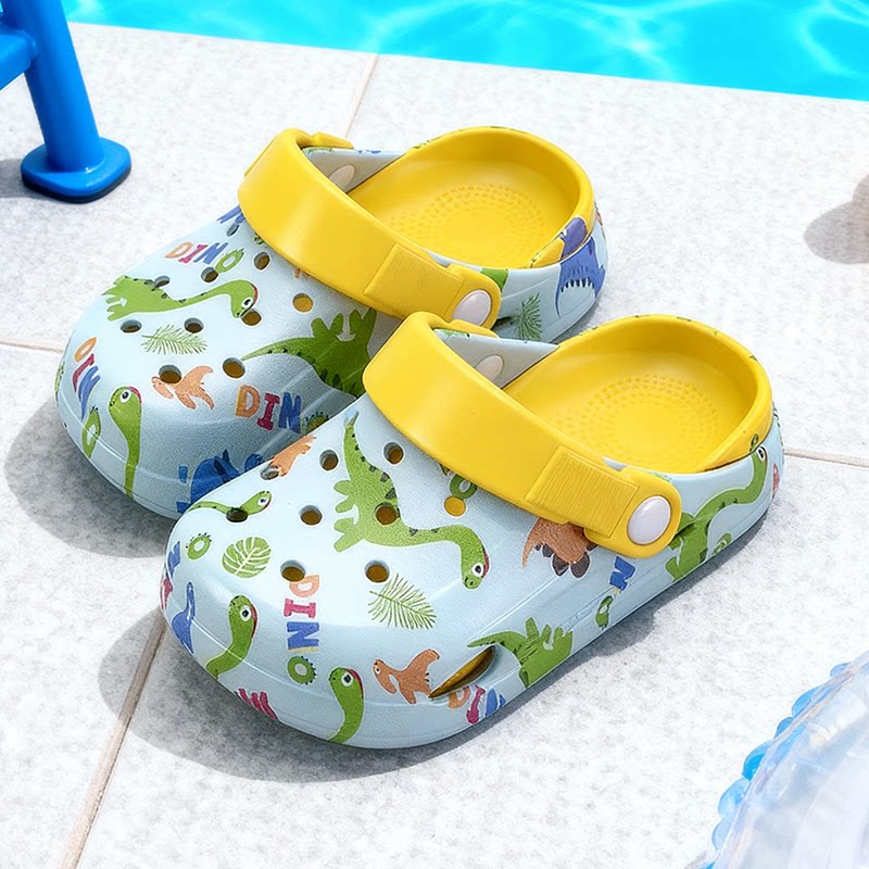 儿童拖鞋夏季新款卡通男童洞洞鞋宝宝洗澡防滑室内男孩凉拖鞋软底