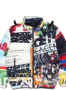 PMO PUFFER JACKET #1 peaceminusone 涂鸦 羽绒服