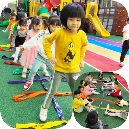 蜈蚣拉力绳幼儿园感统训练器材
