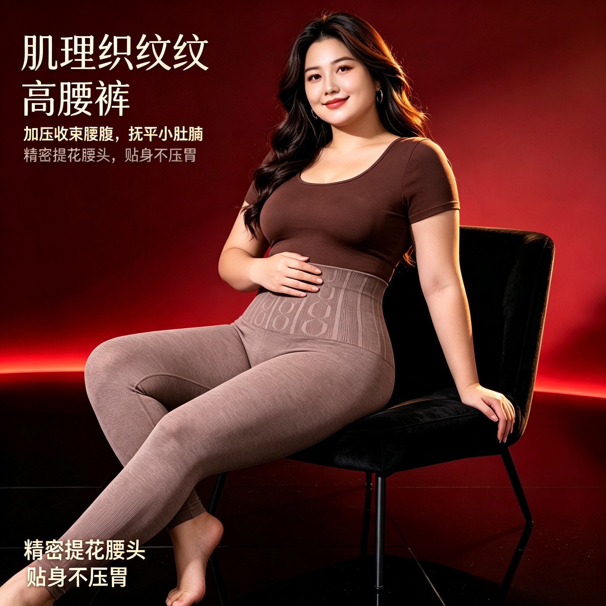 秋冬打底裤外穿高腰无痕打底裤女加厚提臀收腹裤保暖修身显瘦长裤