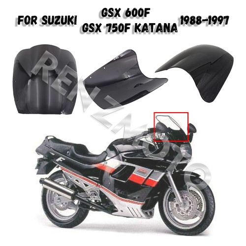 适用于铃木GSX-R600 750F  88-97年 前风挡导流罩 改装挡风玻璃