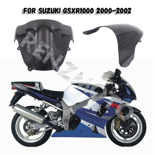 适用于铃木GSX-R1000 K2 00-02年 前风挡导流罩改装前挡风玻璃