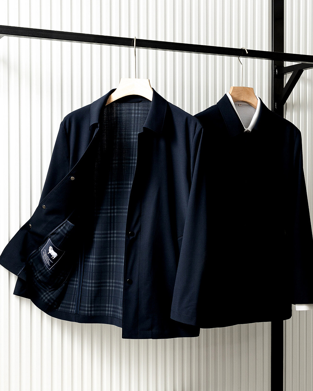 W笈品质！Z王簰！可机洗精纺羊毛！春季男士外套风衣行政夹克男