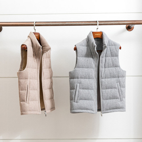 AomituB*C同料针织羊毛鹅绒马甲