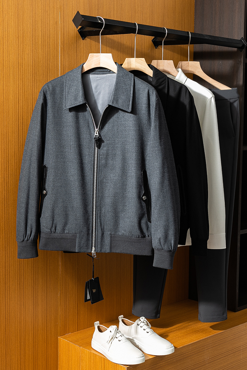 翻领秋冬季宽松羊毛外套